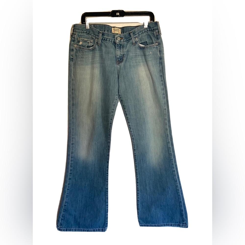 Abercrombie & Fitch Vintage Y2K Mid Rise Flare Bell Bottom Jeans Sz 12L (34x34)